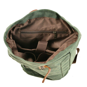 Mens Vintage Roll Top Backpack Laptop