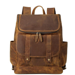 Vintage Leather Backpack for 16 Inch Laptop