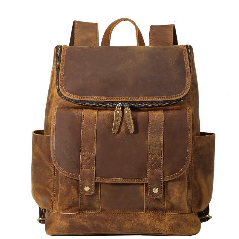 Vintage Leather Backpack for 16 Inch Laptop