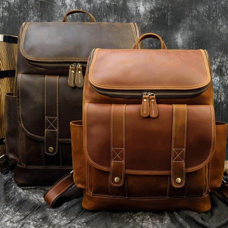 Vintage Leather Backpack for 16 Inch Laptop