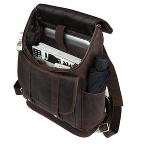 Vintage Leather Backpack for 16 Inch Laptop