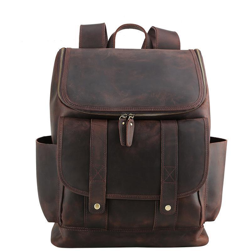 Vintage Leather Backpack for 16 Inch Laptop