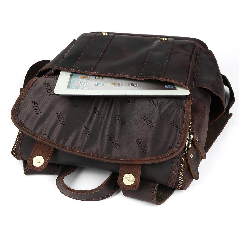 Vintage Leather Backpack for 16 Inch Laptop