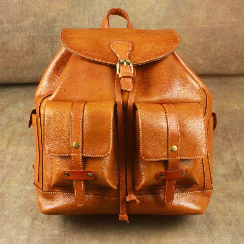 Woosir Genuine Leather Drawstring Backpack 14 Inches