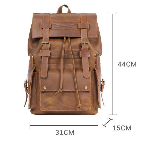 Woosir Laptop Leather Rucksack for Men