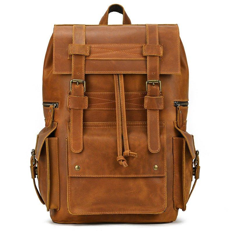 Woosir Laptop Leather Rucksack for Men