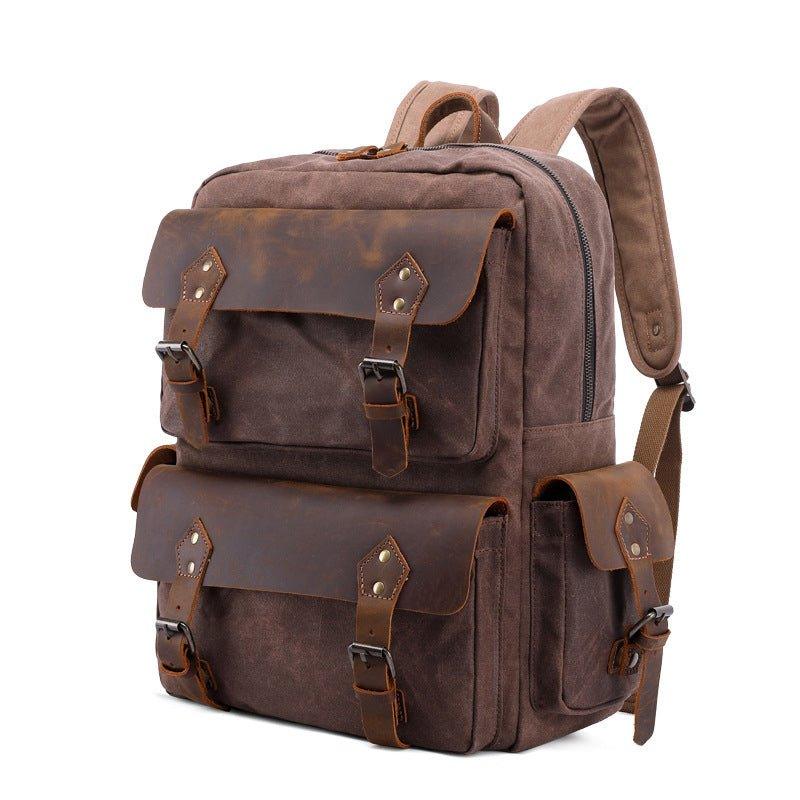 Vintage Canvas Backpack Rucksack Laptop