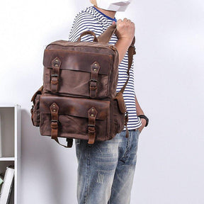 Vintage Canvas Backpack Rucksack Laptop