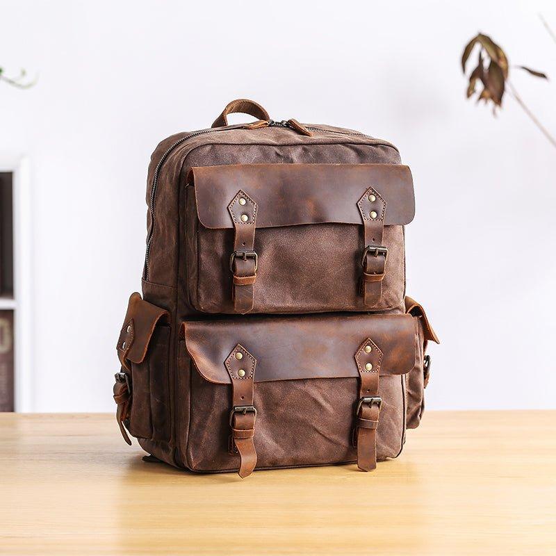 Vintage Canvas Backpack Rucksack Laptop