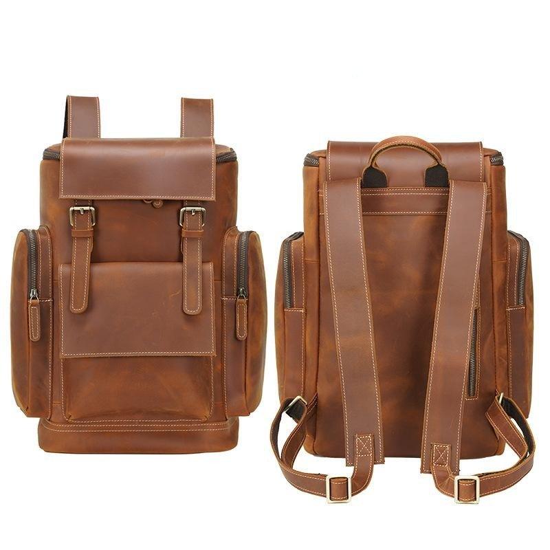 Woosir Large Leather Laptop Backpack, School, Travel