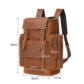 Woosir Large Leather Laptop Backpack, School, Travel