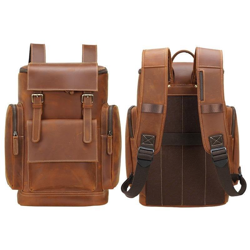 Woosir Large Leather Laptop Backpack, School, Travel