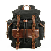 Large Waxed Canvas Vintage Backpack Mens