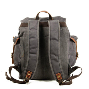 Large Waxed Canvas Vintage Backpack Mens