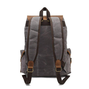 Large Leather and Canvas Backpack Rucksack