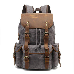 Large Leather and Canvas Backpack Rucksack