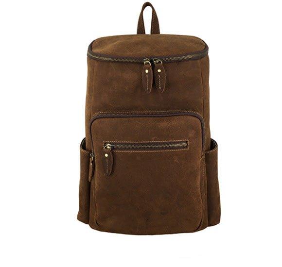 Woosir Leather Backpack Large Capacity for 15.6" Laptop