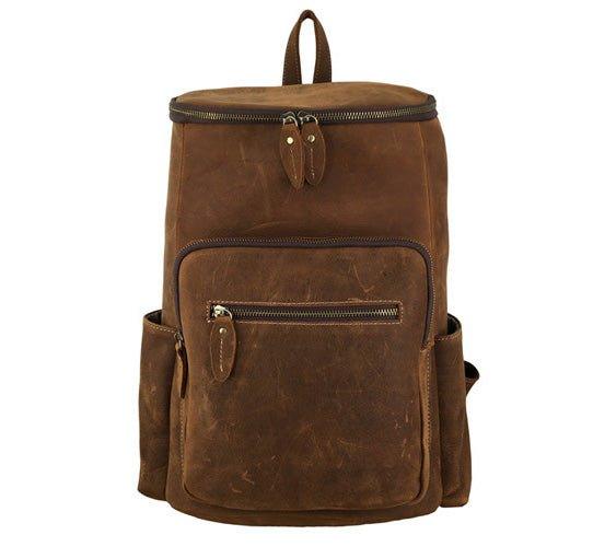 Woosir Leather Backpack Large Capacity for 15.6" Laptop