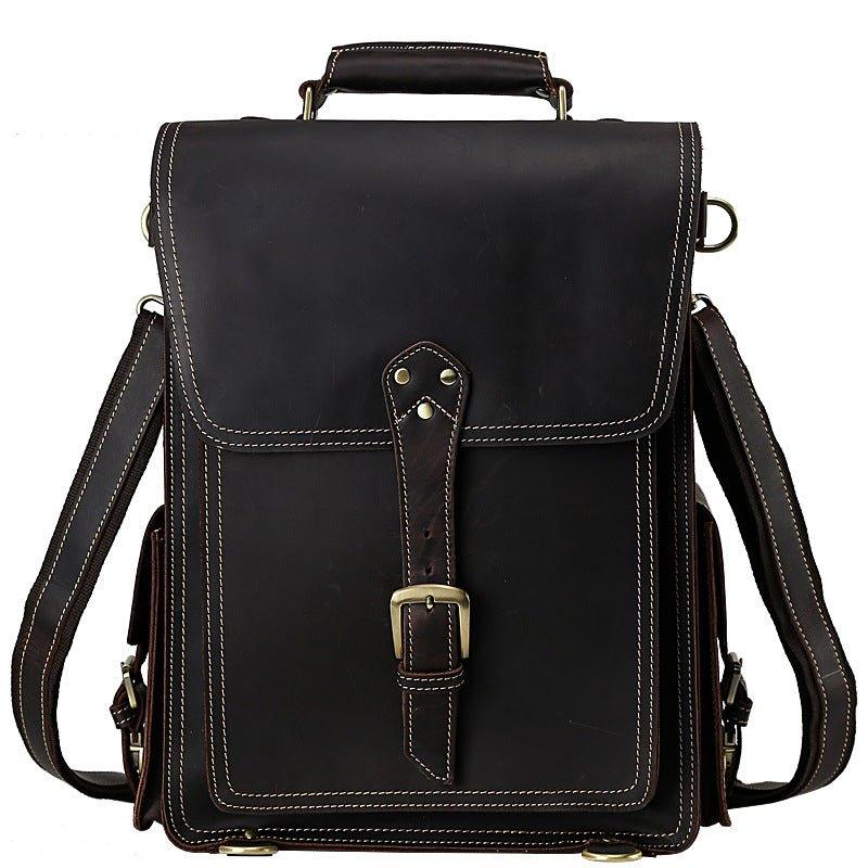 Woosir Leather Flap Backpack for Men