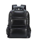 Woosir Men Black Leather Backpack