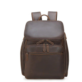 Woosir Men Leather Backpack 15 inch Laptop Business