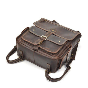 Vintage Leather Backpack Men for Work