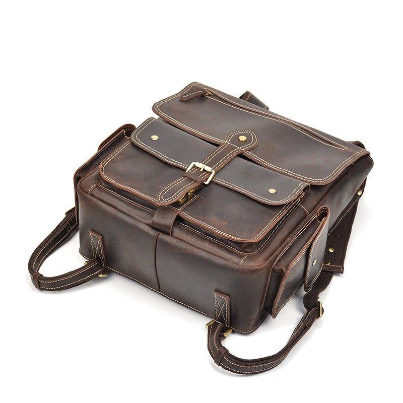 Vintage Leather Backpack Men for Work