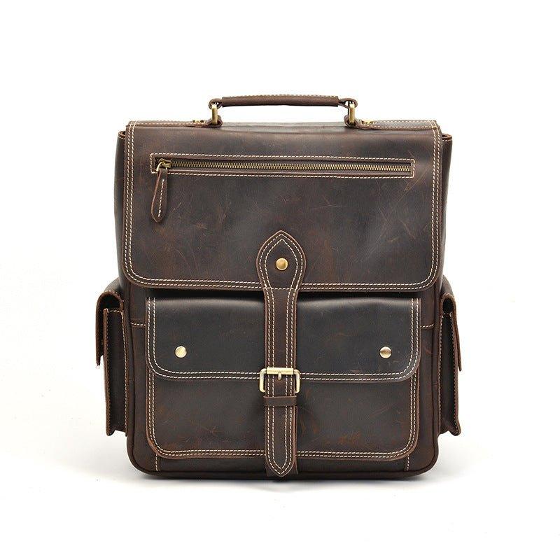 Vintage Leather Backpack Men for Work