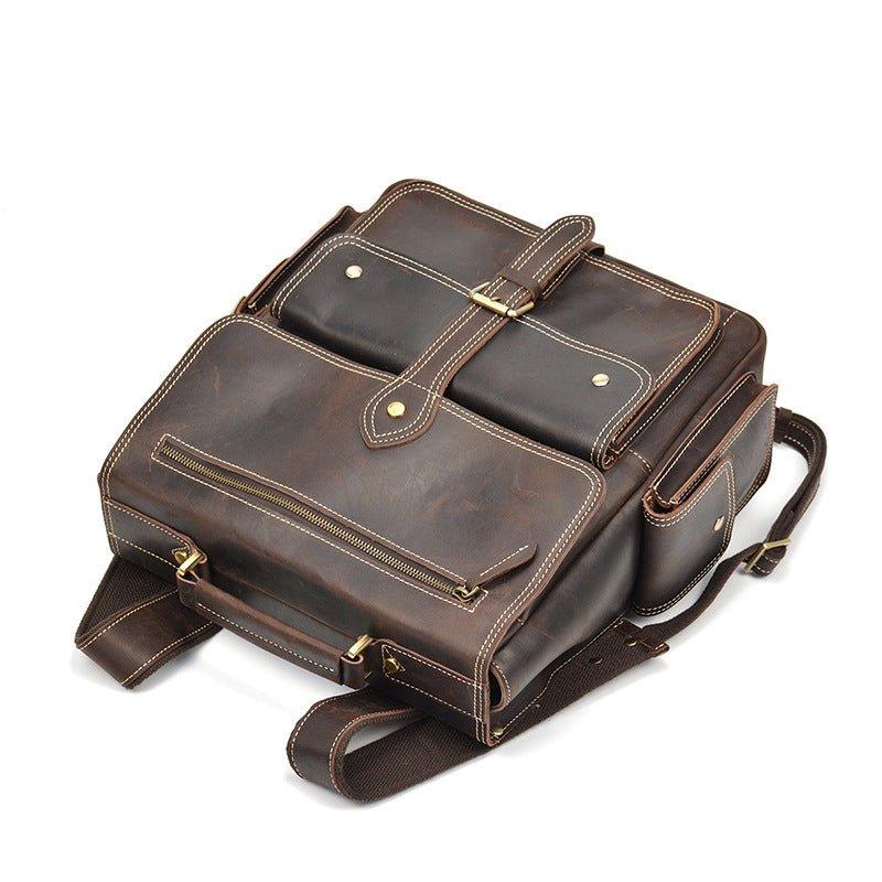 Vintage Leather Backpack Men for Work