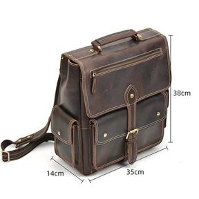 Vintage Leather Backpack Men for Work