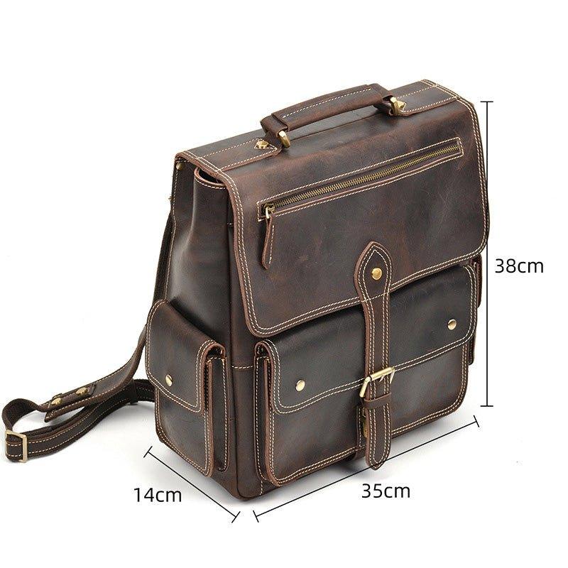 Vintage Leather Backpack Men for Work