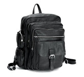 Mens Multi Pocket Leather Backpack