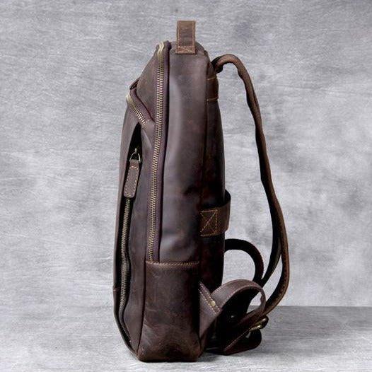 Mens Leather Backpack Vintage for Laptop