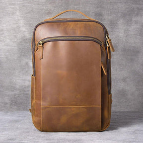 Mens Leather Backpack Vintage for Laptop