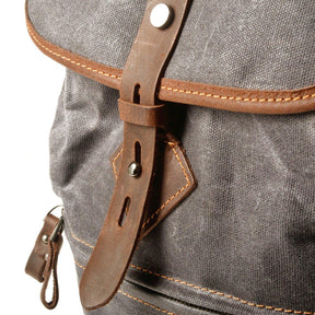 Mens Canvas Vintage Backpack Rucksack Drawstring