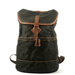 Mens Canvas Vintage Backpack Rucksack Drawstring