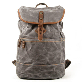 Mens Canvas Vintage Backpack Rucksack Drawstring