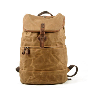 Mens Canvas Vintage Backpack Rucksack Drawstring