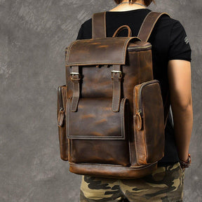 Large Leather Backpack Vintage