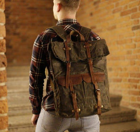 Canvas Vintage Backpack Roll Top