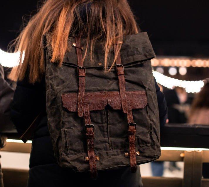 Canvas Vintage Backpack Roll Top