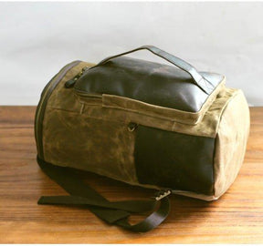 Large Wax Canvas Backpack Vintage Mens