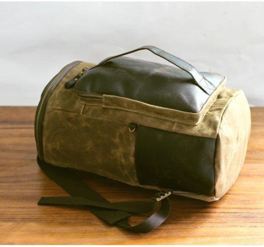 Large Wax Canvas Backpack Vintage Mens