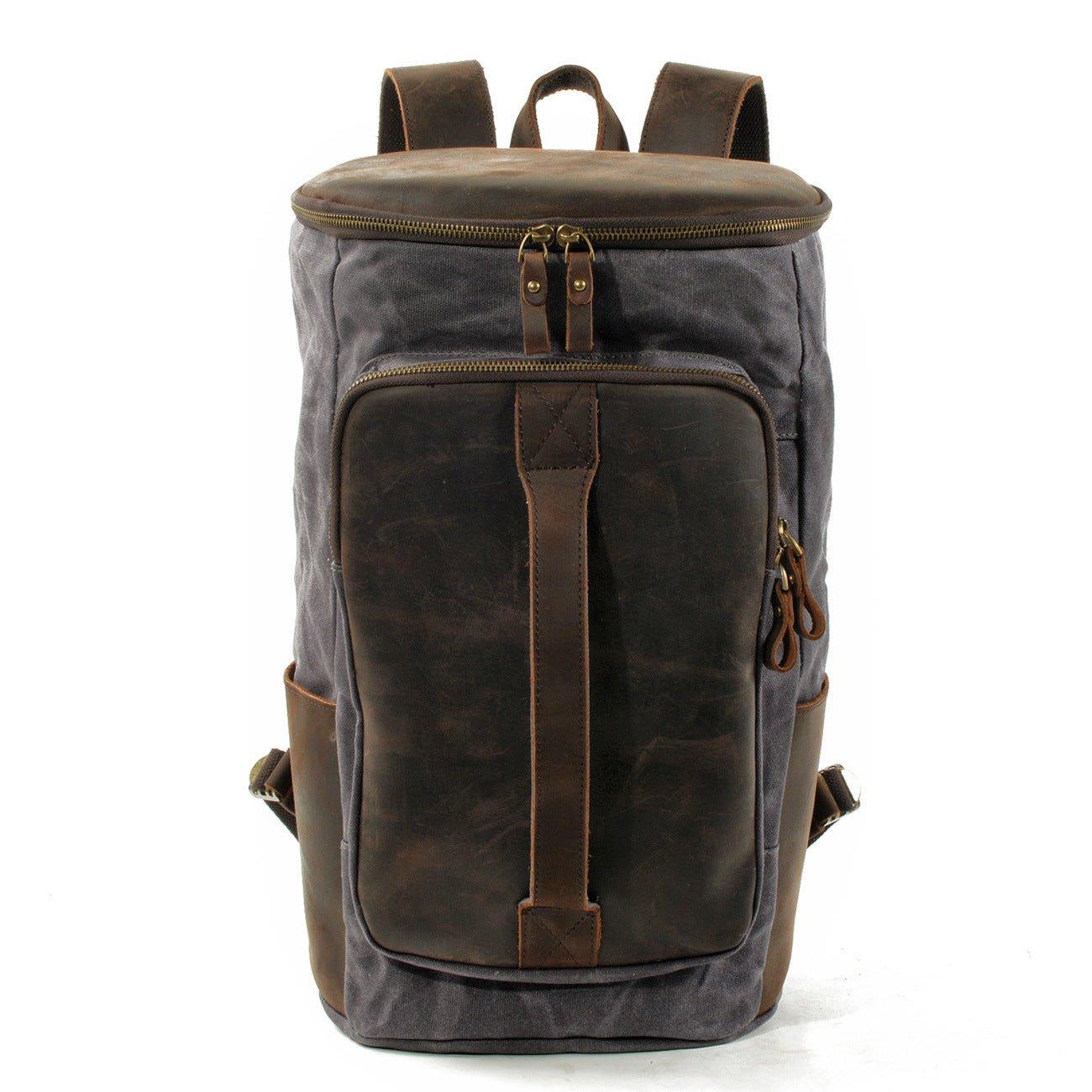 Large Wax Canvas Backpack Vintage Mens