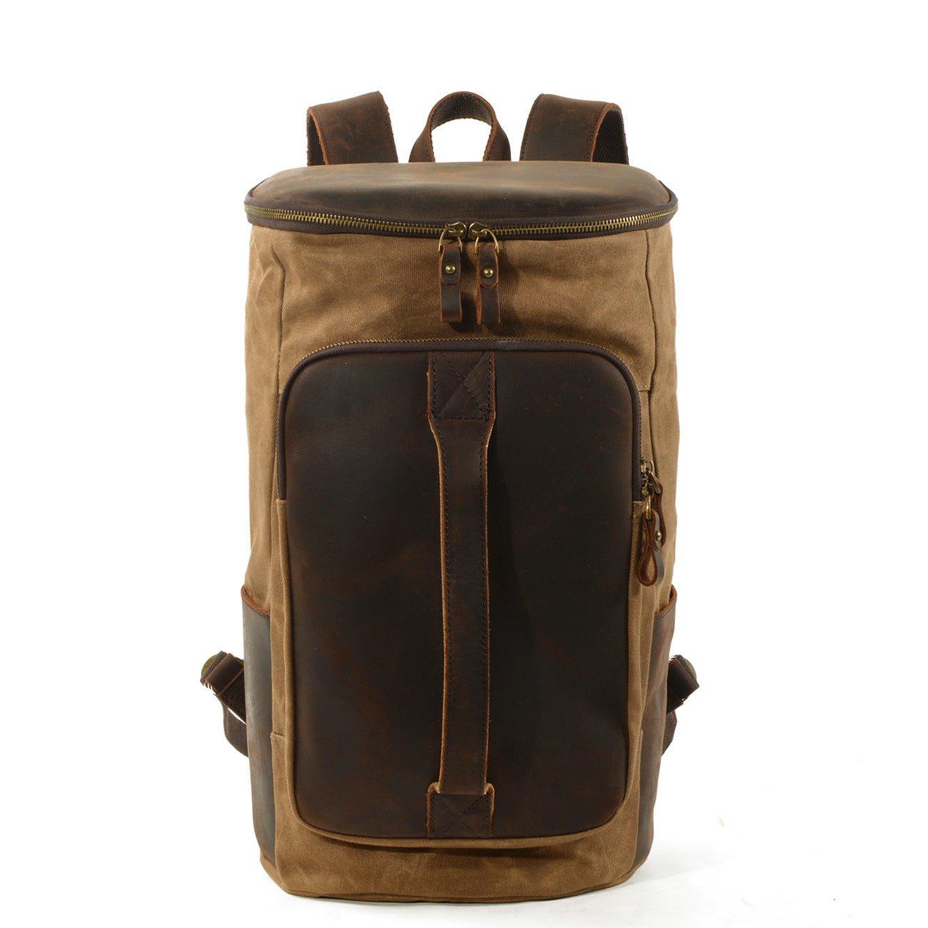 Large Wax Canvas Backpack Vintage Mens