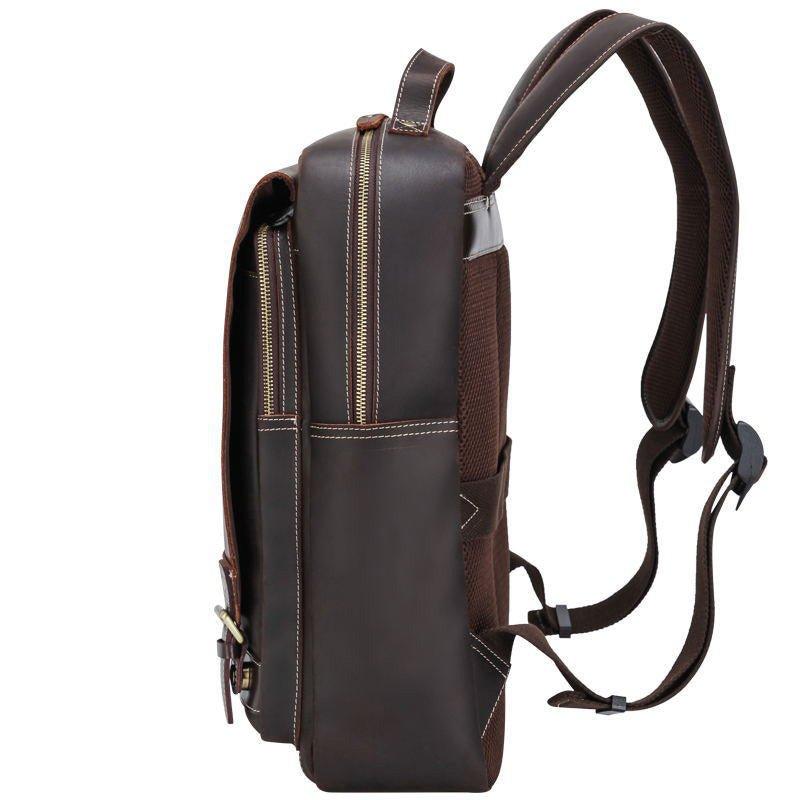 Trolley Sleeve Backpack Leather Mens