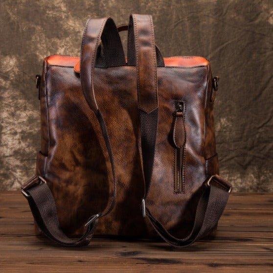 Vegan Convertible Leather Backpack for Women