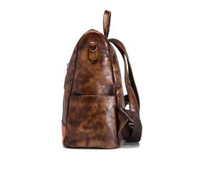 Vegan Convertible Leather Backpack for Women