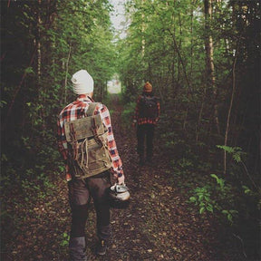 Mens Waxed Canvas Backpack Rucksack Vintage