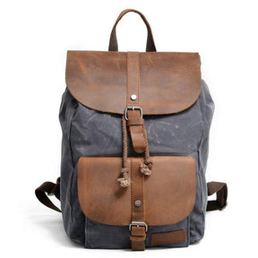 Waxed Canvas Backpack Laptop Rucksack Mens Women